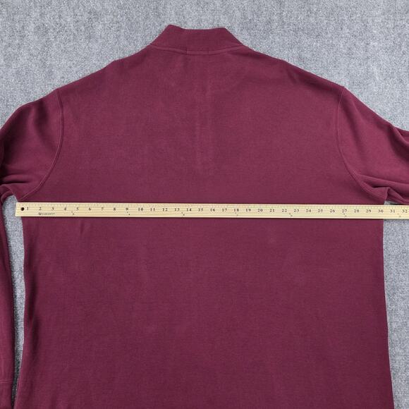 Polo Ralph Lauren Sweater Mens 2XLT Burgundy Estate Rib 1/4 Zip Knit Pullover - Picture 4 of 16